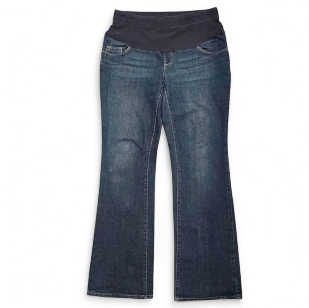 Oh Baby By Motherhood Medium‎ Wash Maternity Jeans Bootcut Size Large